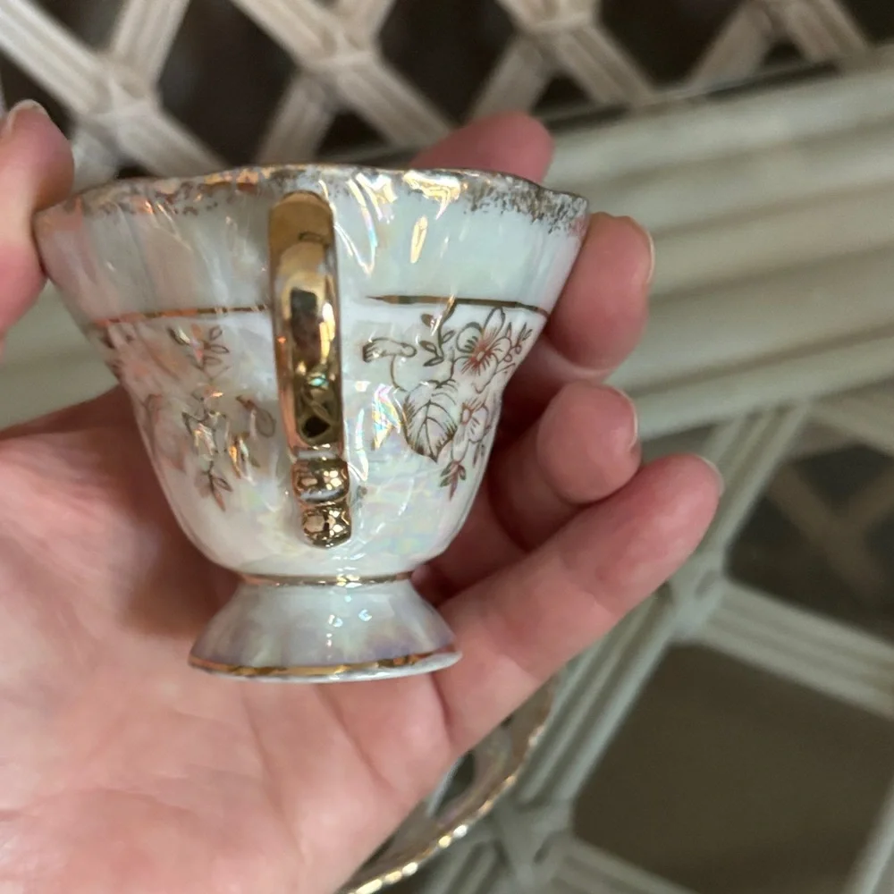 Vintage Japanese Bone China Teacup and Saucer Set